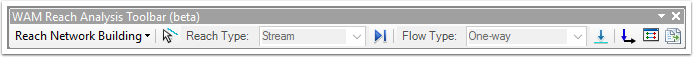 The WAM reach analysis toolbar.