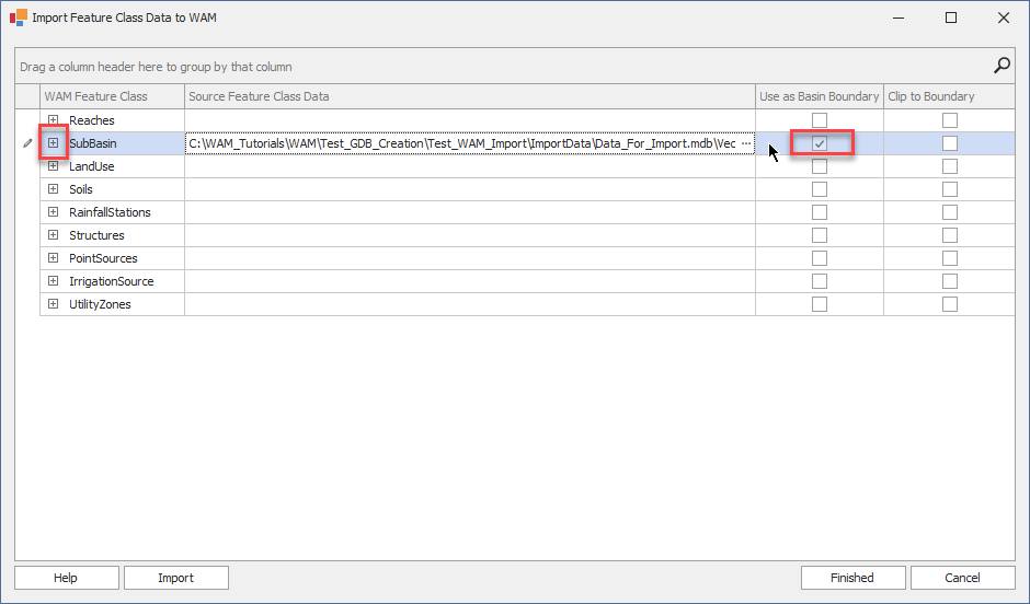 Feature Class Imported