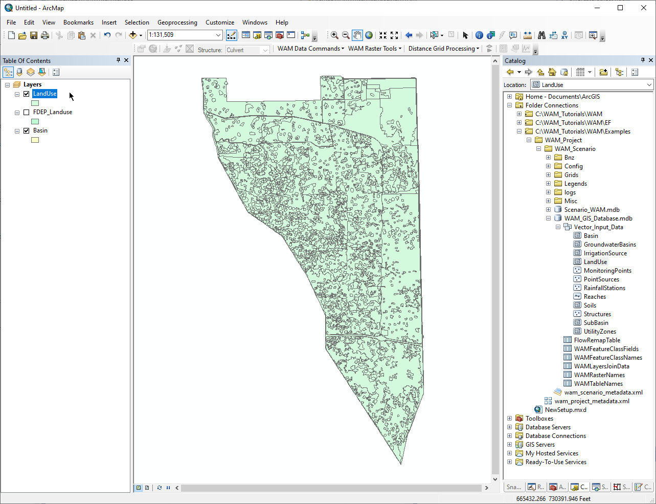 The Imported Land Use Feature Class