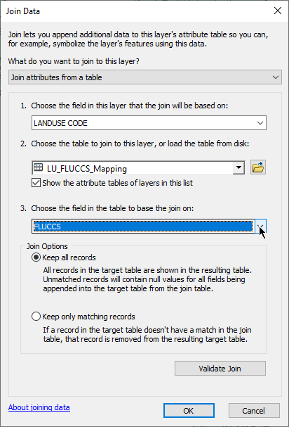 Join FDEP_Landuse and LU_FLUCCS_Mapping